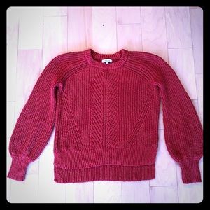 Madewell cotton balloon sleeve sweater